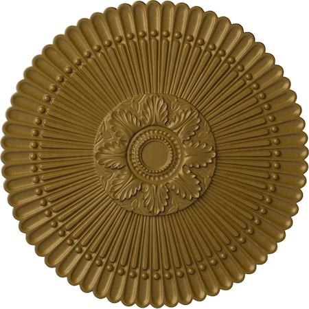 Ekena Millwork Nexus Ceiling Medallion (Fits Canopies up to 2 3/4"), Hand-Painted Gold, 30"OD x 1 1/4"P CM30NEGLS